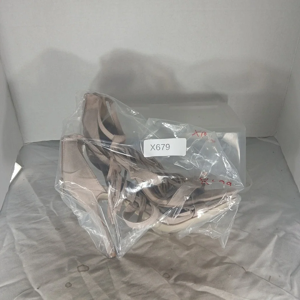 Madden Girl Demmi‎ Sandal 8.5 Taupe Fringe Stiletto Boho Festival High Heel